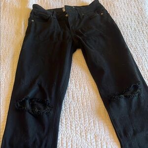 Black Distressed Women's Paige Denim Jeans